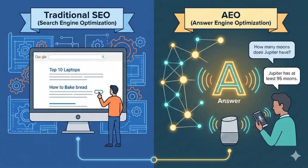 SEO vs AEO: What’s the Difference and Why It Matters in 2026